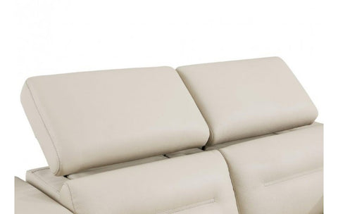 989 DivanItalia Beige Top Grain Italian Leather Sofa with Power ReclinersModel:  989-BEIGE-S