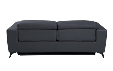 989 DivanItalia Dark Gray Top Grain Italian Leather Sofa with Power ReclinersModel:  989-DK-GRAY-S