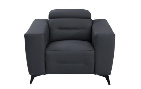 989 DivanItalia Dark Gray Top Grain Italian Leather Power Reclining ChairModel:  989-DK-GRAY-CH
