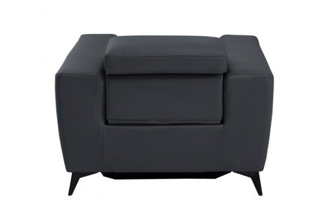 989 DivanItalia Dark Gray Top Grain Italian Leather Power Reclining ChairModel:  989-DK-GRAY-CH