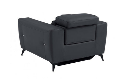 989 DivanItalia Dark Gray Top Grain Italian Leather Power Reclining ChairModel:  989-DK-GRAY-CH