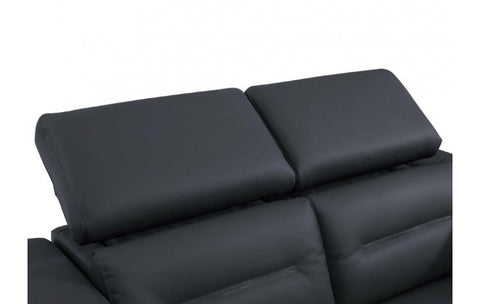989 DivanItalia Dark Gray Top Grain Italian Leather Sofa with Power ReclinersModel:  989-DK-GRAY-S
