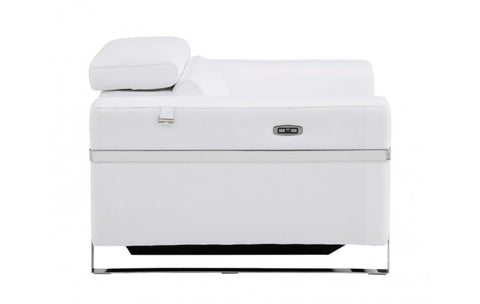990 DivanItalia White Top Grain Italian Leather Power Reclining ChairModel:  990-WHITE-CH
