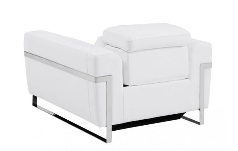990 DivanItalia White Top Grain Italian Leather Power Reclining ChairModel:  990-WHITE-CH