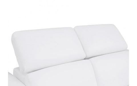 990 DivanItalia White Top Grain Italian Leather Sofa with Power ReclinersModel:  990-WHITE-S