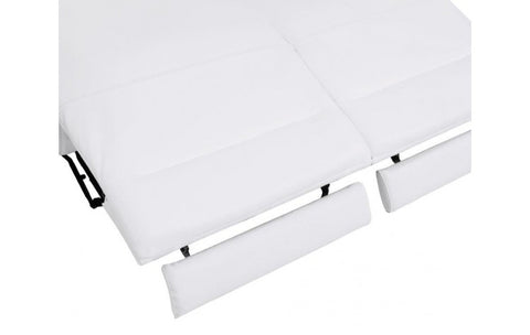 990 DivanItalia White Top Grain Italian Leather Sofa with Power ReclinersModel:  990-WHITE-S