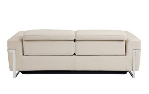 990 DivanItalia Beige Top Grain Italian Leather Sofa with Power ReclinersModel:  990-BEIGE-S