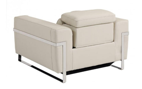 990 DivanItalia Beige Top Grain Italian Leather Power Reclining ChairModel:  990-BEIGE-CH