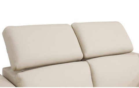 990 DivanItalia Beige Top Grain Italian Leather Sofa with Power ReclinersModel:  990-BEIGE-S