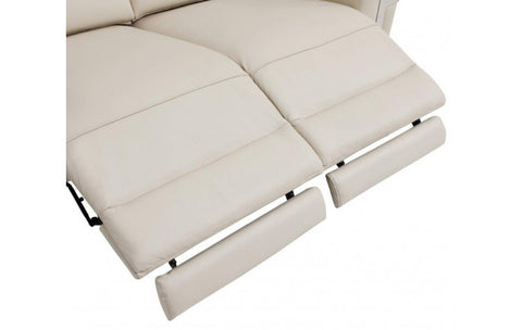 990 DivanItalia Beige Top Grain Italian Leather Sofa with Power ReclinersModel:  990-BEIGE-S
