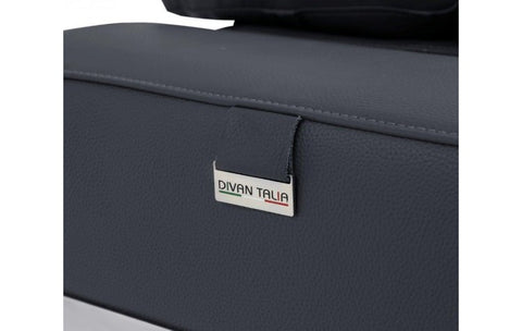 990 DivanItalia Dark Gray Top Grain Italian Leather Sofa with Power ReclinersModel:  990-DK-GRAY-S