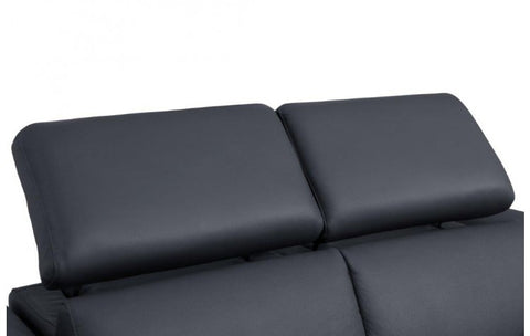 990 DivanItalia Dark Gray Top Grain Italian Leather Sofa with Power ReclinersModel:  990-DK-GRAY-S
