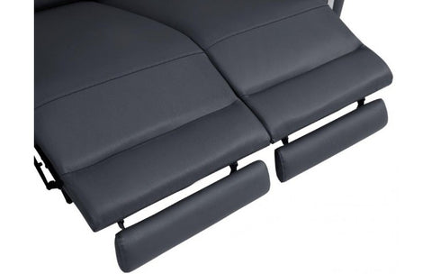 990 DivanItalia Dark Gray Top Grain Italian Leather Sofa with Power ReclinersModel:  990-DK-GRAY-S