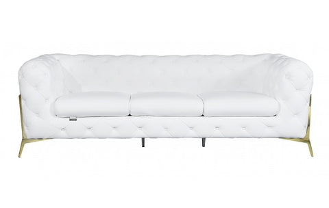 970 DivanItalia White Sofa – Top Grain Italian LeatherModel:  970-WHITE-S