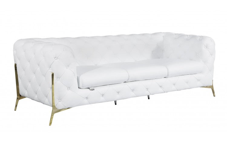 970 DivanItalia White Sofa – Top Grain Italian LeatherModel:  970-WHITE-S