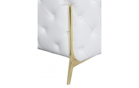 970 DivanItalia White Loveseat – Top Grain Italian LeatherModel:  970-WHITE-L
