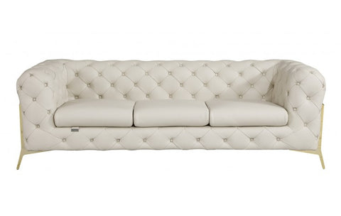 970 DivanItalia BeigeSofa and Loveseat Set – Top Grain Italian LeatherModel:  970-BEIGE-2PC