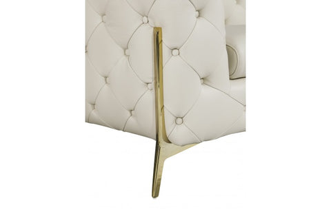 970 DivanItalia BeigeSofa and Loveseat Set – Top Grain Italian LeatherModel:  970-BEIGE-2PC