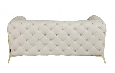 970 DivanItalia BeigeSofa and Loveseat Set – Top Grain Italian LeatherModel:  970-BEIGE-2PC
