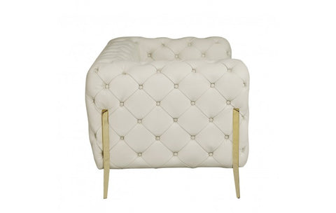 970 DivanItalia Beige Loveseat – Top Grain Italian LeatherModel:  970-BEIGE-L