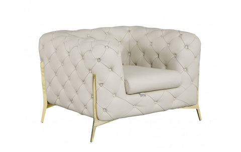 970 DivanItalia Beige Chair – Top Grain Italian LeatherModel:  970-BEIGE-CH