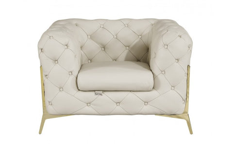 970 DivanItalia Beige Chair – Top Grain Italian LeatherModel:  970-BEIGE-CH