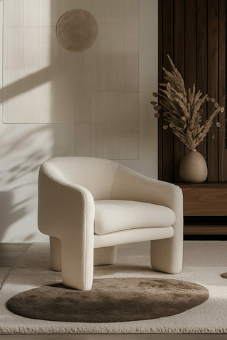 Modrest Khan Modern Off White Fabric Accent Chair Model VGOD-ZW-21102-CH