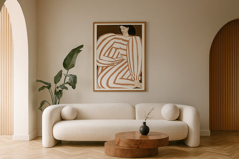 Modrest Khan Modern 4 Seater Off White Fabric Sofa Model VGOD-ZW-22022-S