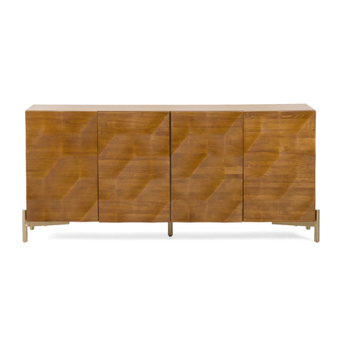 Modrest Killeen Modern Gold & Walnut Buffet Model VGCSSB-17181-BRN-BUF