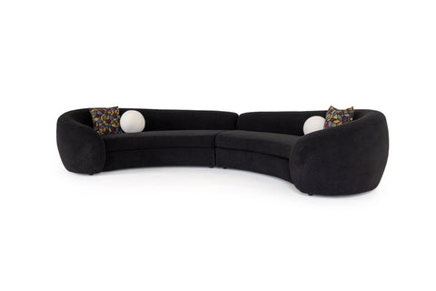 Modrest Kilmer Modern Black Curved Fabric Sectional Sofa Model VGOD-ZW-22017-B