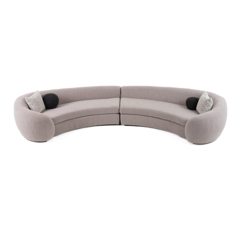 Modrest Kilmer Modern Grey Curved Fabric Sectional Sofa Model VGOD-ZW-22017-GRY