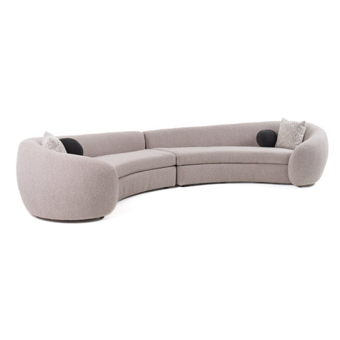 Modrest Kilmer Modern Grey Curved Fabric Sectional Sofa Model VGOD-ZW-22017-GRY