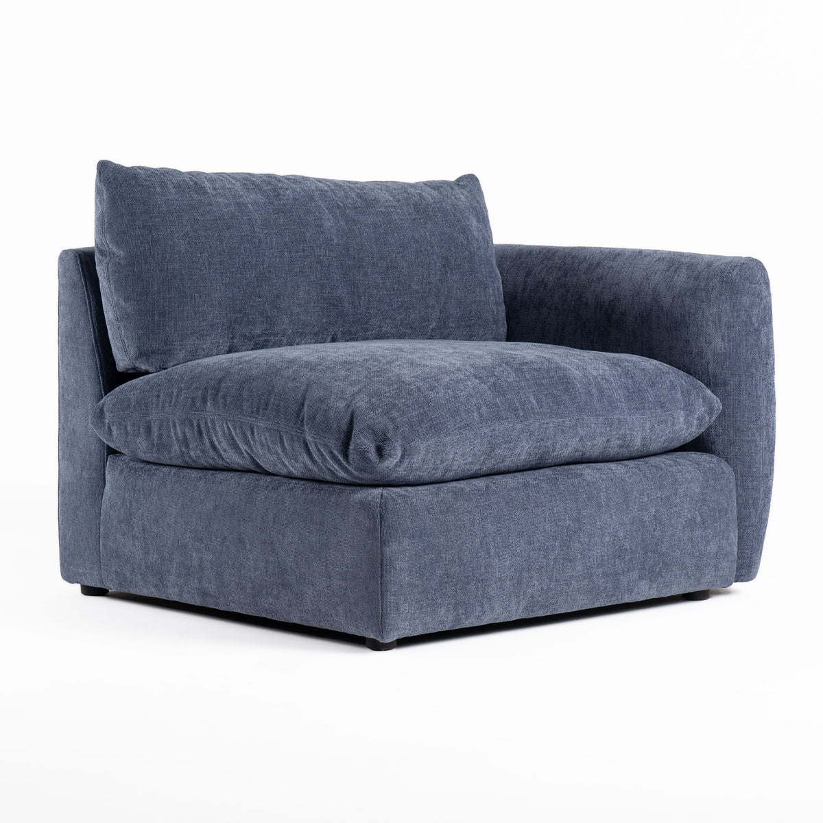 Divani Casa Kinsey Modern Blue Fabric Modular Right Facing Seat Model VGKK-KF.8035-RAF1.5-NAVY