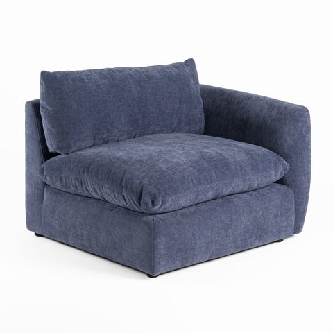 Divani Casa Kinsey Modern Blue Fabric Modular Right Facing Seat Model VGKK-KF.8035-RAF1.5-NAVY