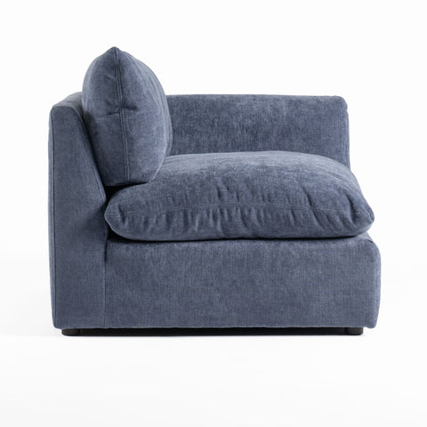 Divani Casa Kinsey Modern Blue Fabric Modular Right Facing Seat Model VGKK-KF.8035-RAF1.5-NAVY
