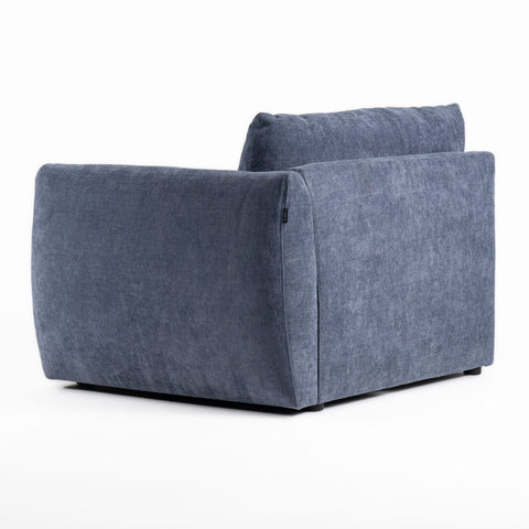 Divani Casa Kinsey Modern Blue Fabric Modular Right Facing Seat Model VGKK-KF.8035-RAF1.5-NAVY