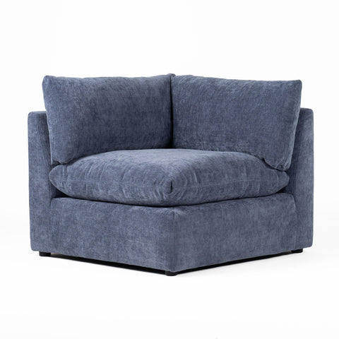 Divani Casa Kinsey Modern Blue Fabric Modular Corner Seat Model VGKK-KF.8035-CORNER-NAVY