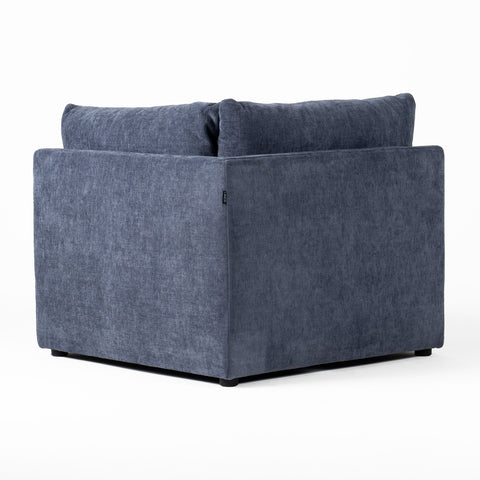 Divani Casa Kinsey Modern Blue Fabric Modular Corner Seat Model VGKK-KF.8035-CORNER-NAVY