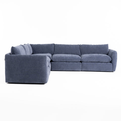 Divani Casa Kinsey Modern Blue Fabric Modular Sectional Sofa Model VGKK-KF.8035-SECT-NAVY