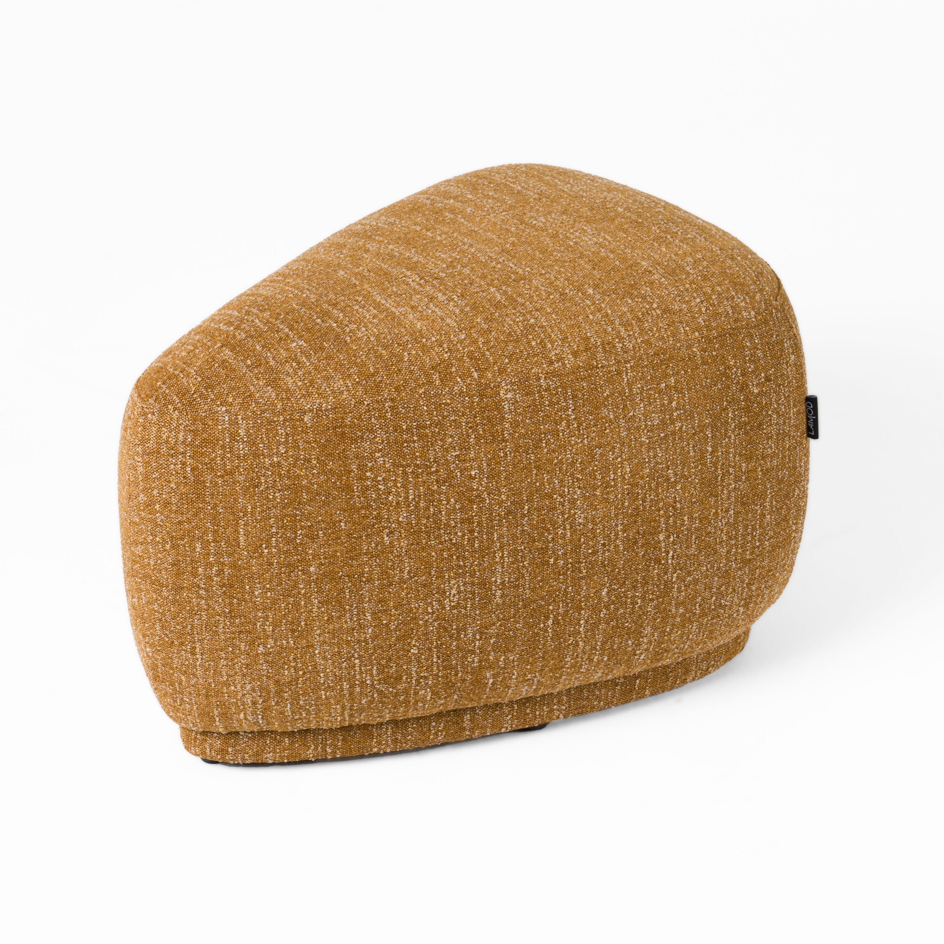 Divani Casa Kinsey Modern Mustard Small River Rock Ottoman Model VGKK-KF.D2015-SML-YEL