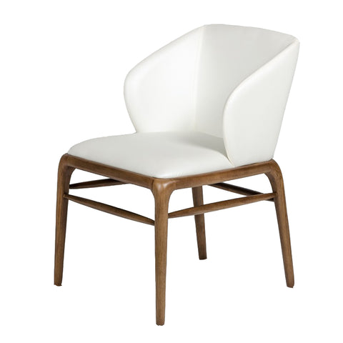 Modrest Kipling Modern Cream & Walnut Dining Chair By VIG Furniture