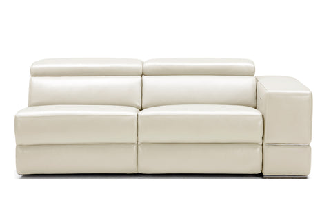 Divani Casa Hilgard Modern Light Grey Leather Left Facing Sectional Sofa With Recliners Model VGKM-KM127H-NL5115