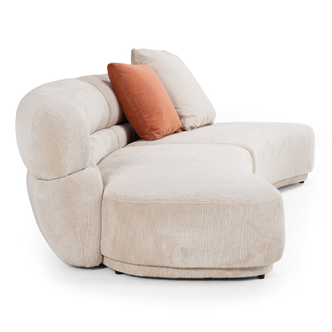 Divani Casa Knight Modern Beige Fabric Curved Sectional Model VGOD-ZW-24021-BGE