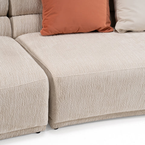 Divani Casa Knight Modern Beige Fabric Curved Sectional Model VGOD-ZW-24021-BGE