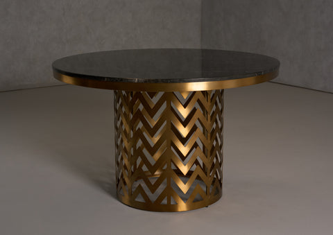 Modrest Kowal Glam Black Marble Dining Table Model VGGMM-DT-1426