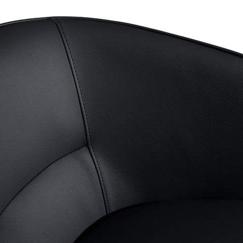 Modrest Kravitz Modern Dark Grey Vegan Leather & Antique Brass Dining Chair Model VGGAGA-6206CH-1-GRY