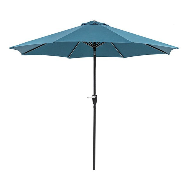 SOLI 9' OUTDOOR UMBRELLA W/ AUTO TILT + 21" ROUND BASE