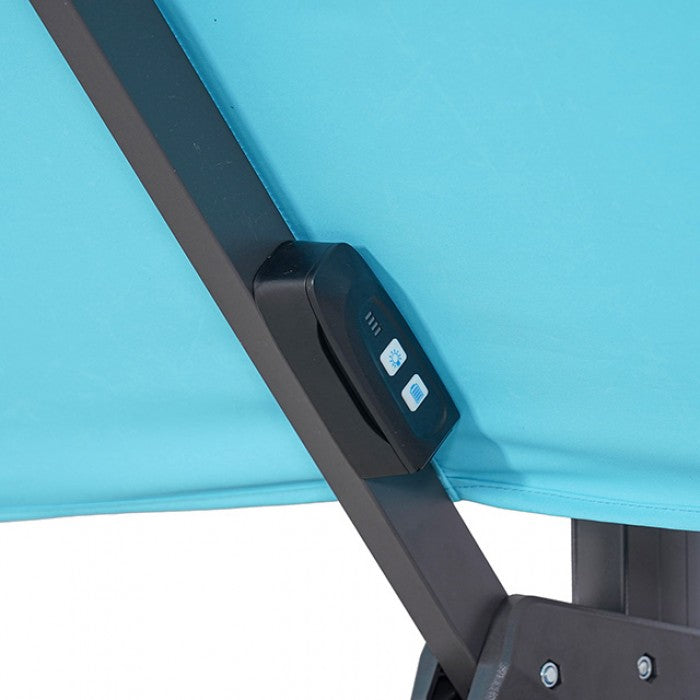 SANO 10 FT SQUARE UMBRELLA W/ DOUBLE TOP W/ LED + 37" LARGE BASE