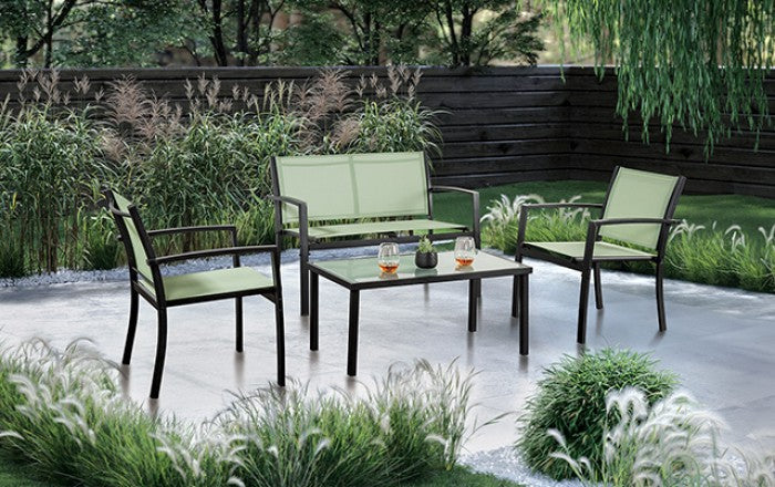 Ibiza 4 Pc. Sling Set K/D Model La-A017Gr-4Pk-Chair By Furniture Of America 