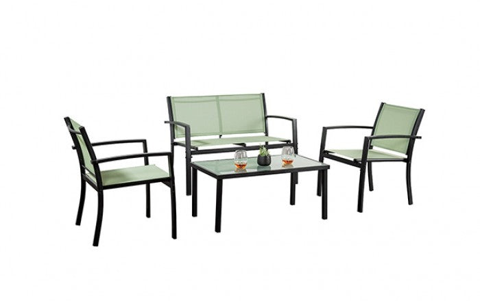 Ibiza 4 Pc. Sling Set K/D Model La-A017Gr-4Pk-Chair By Furniture Of America 
